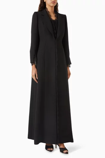 Jacket-style Coat Abaya in Crepe