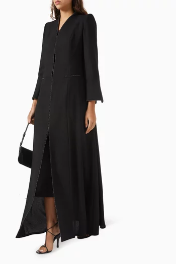 Embellished Abaya in Crepe
