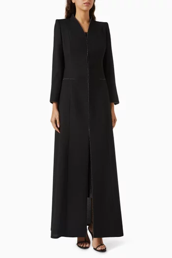 Embellished Abaya in Crepe
