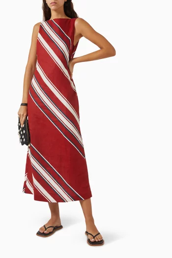 Taylor Midi Dress in Linen