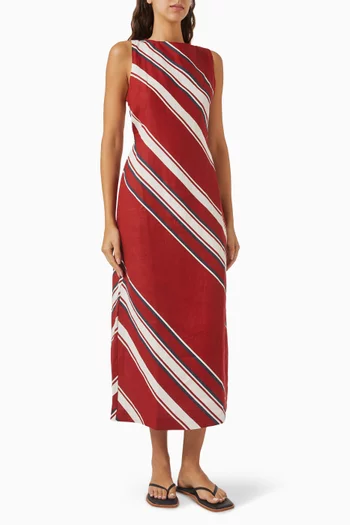 Taylor Midi Dress in Linen
