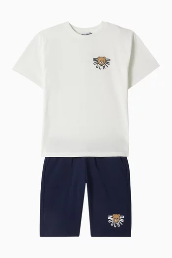 Teddy Logo T-shirt in Cotton Jersey