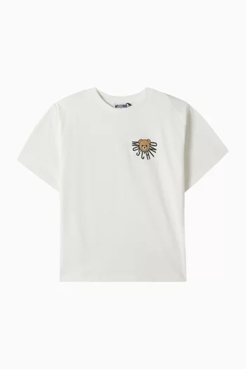 Teddy Logo T-shirt in Cotton Jersey