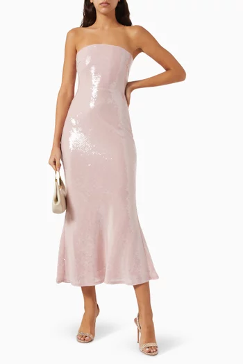 Ciara Sequined Midi Dress
