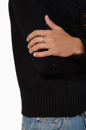 Skull and Pearl Ring