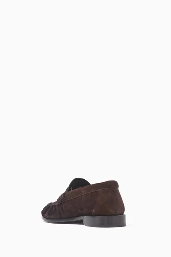 Le Loafer Penny Slippers in Suede