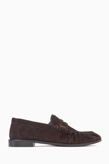 Le Loafer Penny Slippers in Suede