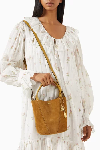 Small Spin Tote Bag in Suede
