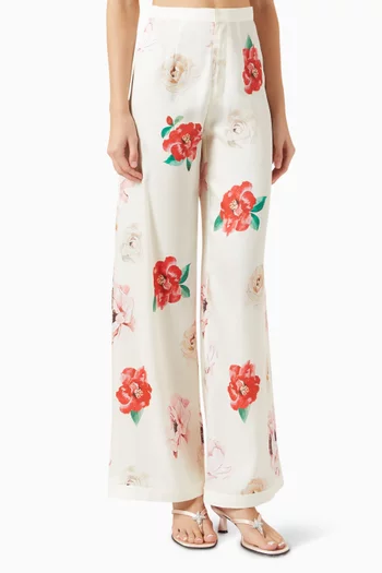 Elba Pants in Satin