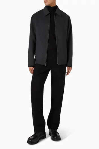 بنطال لوي بقصة فضفاضة قطن