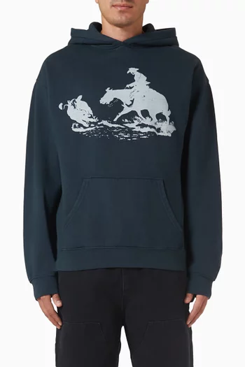 كنزة دريفتن باك بغطاء للرأس قطن