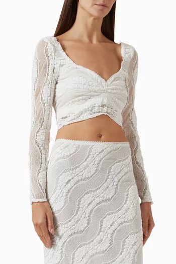 Briny Crop Top in Cotton Blend