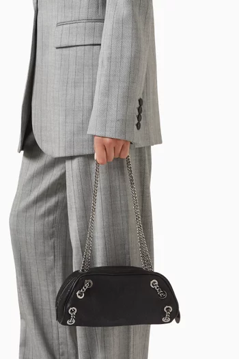 Falabella Bowling Shoulder Bag in Eco Shaggy Deer