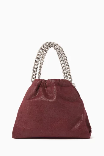 Mini Falabella Drawstring Bag in Shaggy Deer Faux Leather