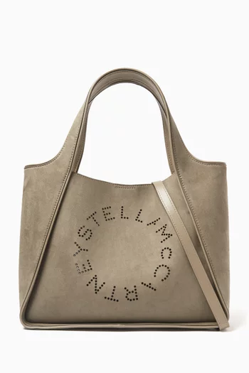 Stella Logo Tote Bag in Alter Suede