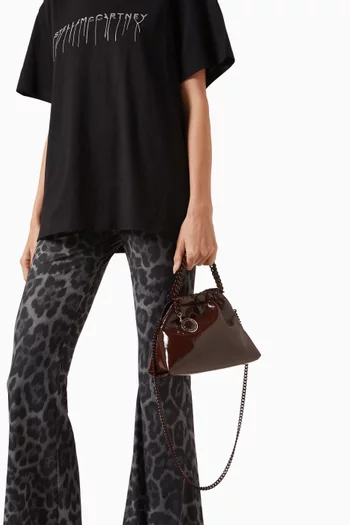 Mini Falabella Drawstring Bag in Patent Alter Mat