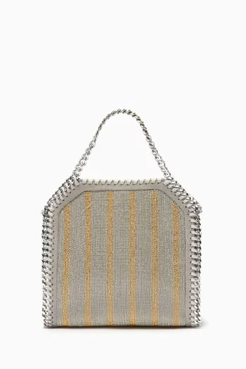 Limited-Edition Falabella Metallic Tiny Tote Bag in Shaggy Deer