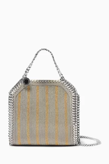 Limited-Edition Falabella Metallic Tiny Tote Bag in Shaggy Deer