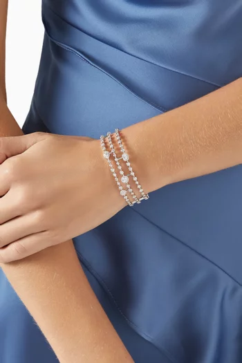 Trilogie Iconic Bangle in 18kt White Gold