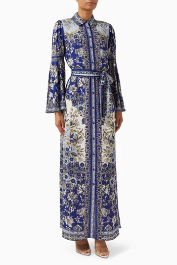 فستان شاسيدي بحزام فيسكوز