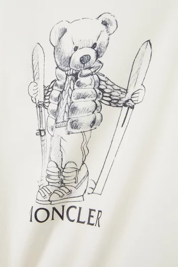 Teddy Print T-shirt in Cotton
