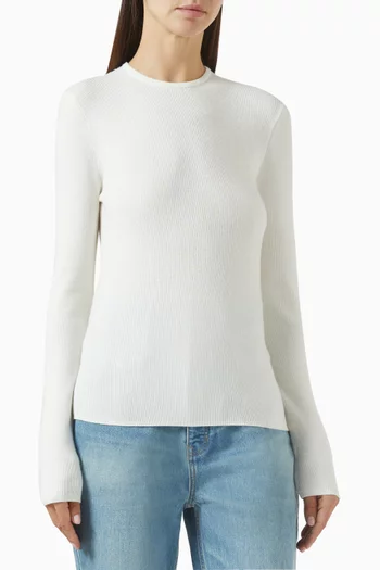 Long-sleeve T-shirt in Rib-knit