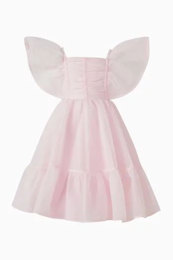 فستان تول بأكمام منفوخة 