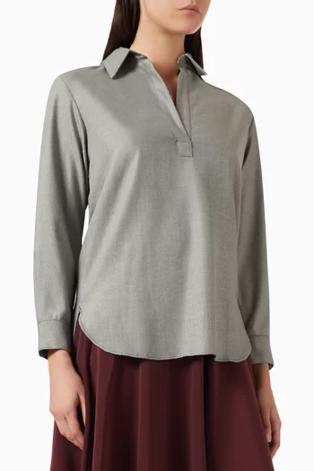 قميص إنكلوسو مزيج صوف