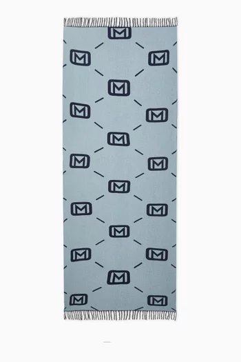 Logo Jacquard Scarf in Viscose-blend