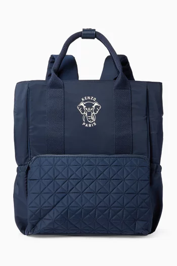 Elephant-embroidered Daiper Bag