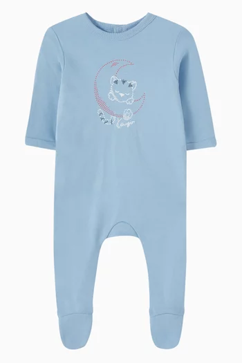 Tiger-print Sleepsuit in Cotton