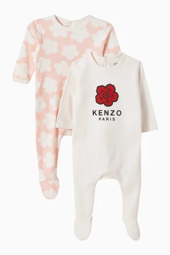 طقم بيجاما بنقشة زهور قطن عضوي