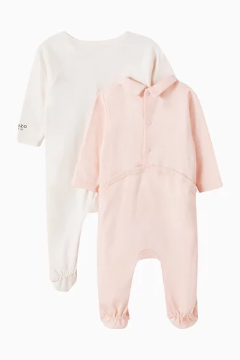 Boke Flower Pyjama Onesie in Cotton, Set of 2