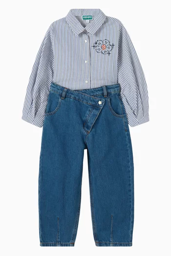 Asymmetrical Jeans in Denim
