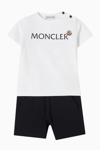 Logo-print Co-ord Set in Cotton