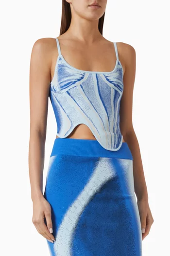 Mili Denim-print Tank Top