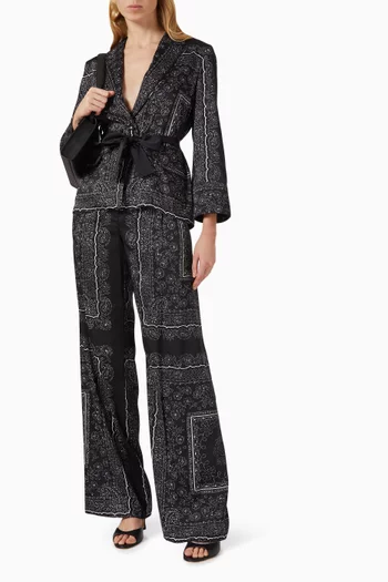 بنطال أمبرا بنقشة فولار