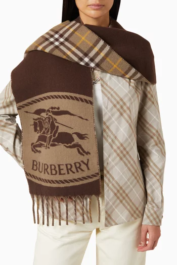 Reversible Knight Scarf in Wool