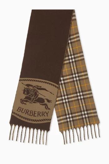 Reversible Knight Scarf in Wool