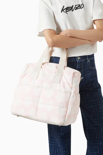 Boke Flower-print Quilted Changing Bag
