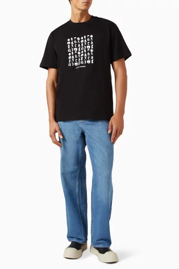 Hair Grid T-shirt in Cotton