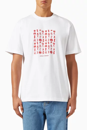 Hair Grid T-shirt in Cotton