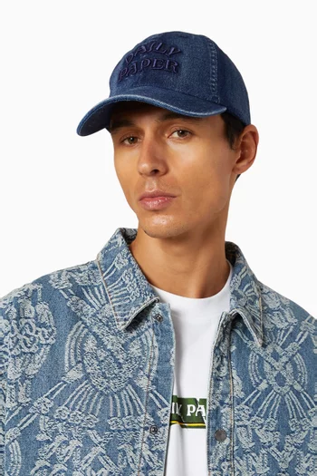 Dias Baseball Cap in Denim