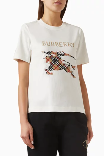 Embroidered T-shirt in Cotton