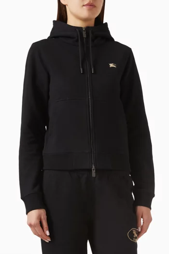 Embroidered Hoodie in Cotton