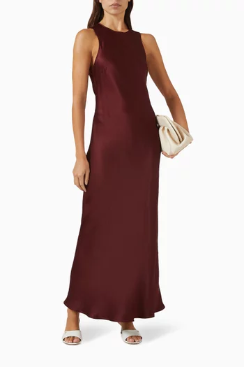 Valencia Dress in Silk Satin