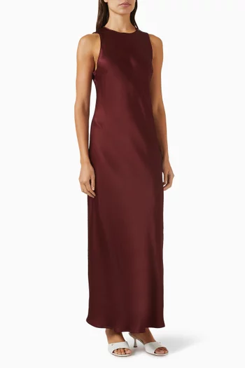 Valencia Dress in Silk Satin