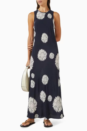 Valencia Dress in Silk Crepe