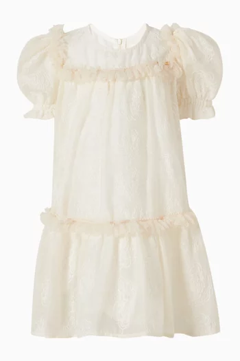 فستان بكشكش ودانتيل 