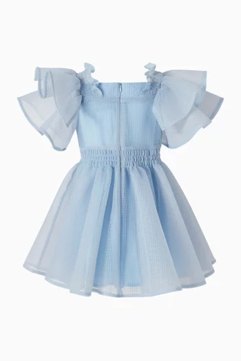 فستان بكشكش ودانتيل